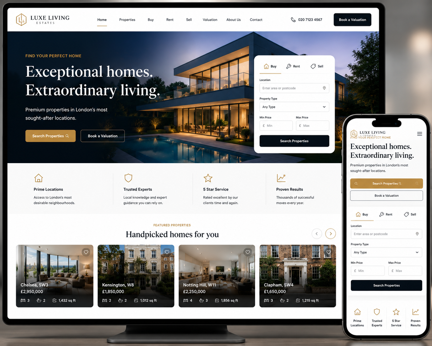Estate Agency website preview