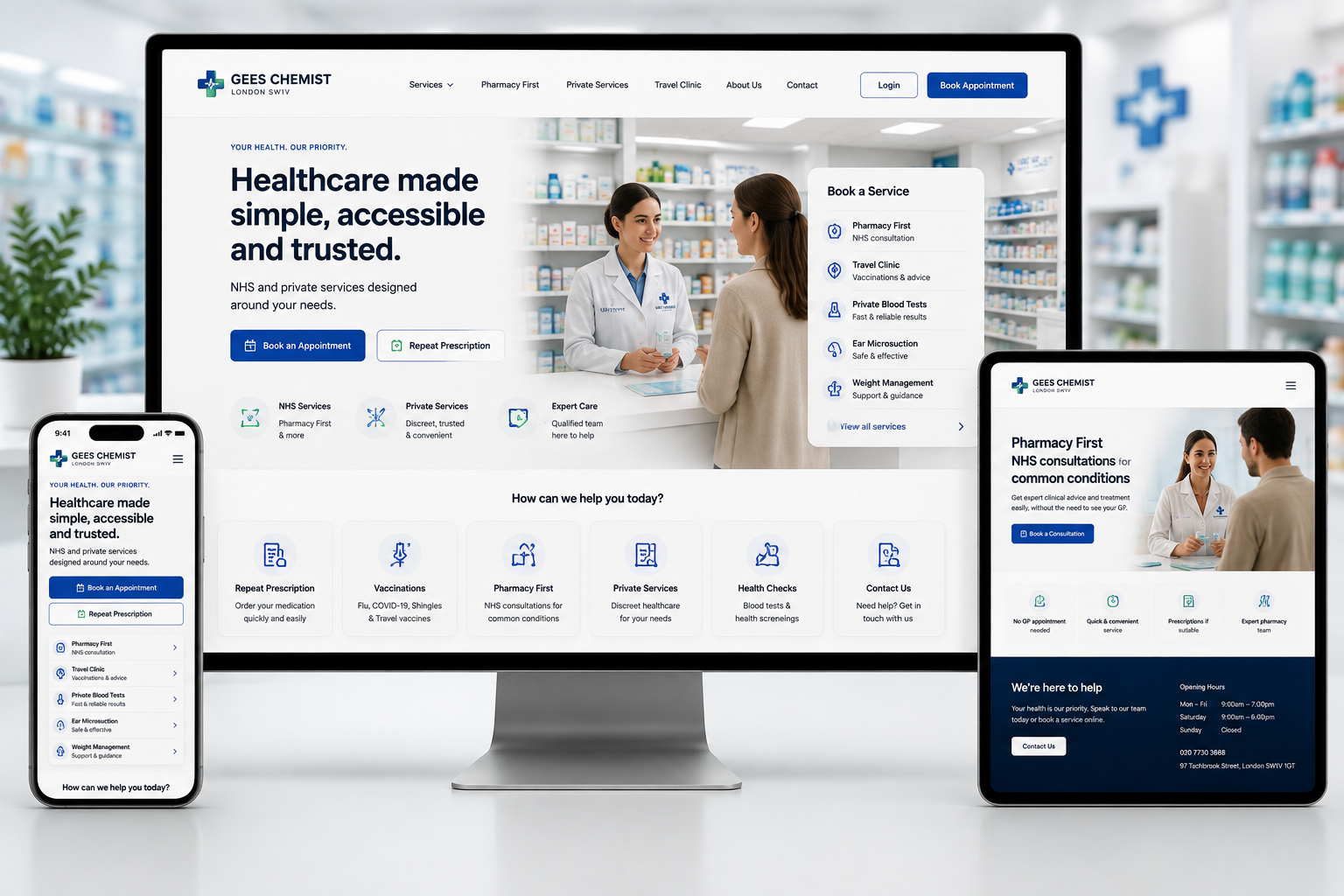 Community Pharmacy website preview