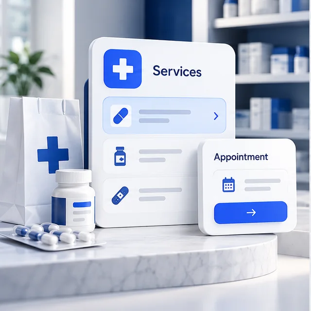 Illustrative healthcare service discovery interface